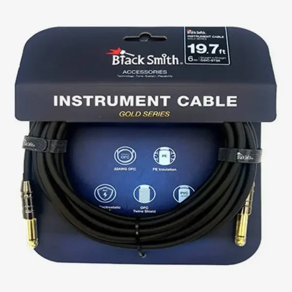 Blacksmith Gold Series Instrument Cable Straight To Straight 6m