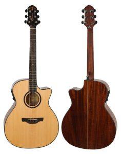 Crafter HG-250 CE/N Semi-Acoustic Guitar With Padded Gig Bag