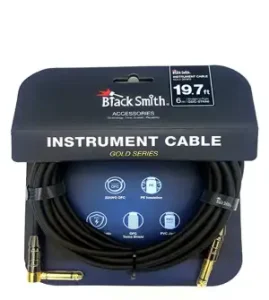 Blacksmith Gold Series Instrument Cable Straight To Right Angled 6m