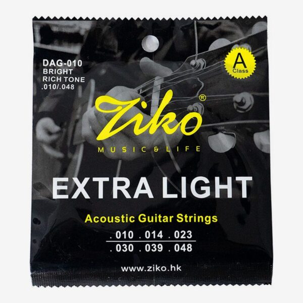 Ziko DAG 010 Extra Llight Copper Coating Acoustic Guitar Strings