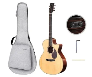 Enya Q1M Solid Sitka Spruce (A) 41 inch GA Transacoustic guitar with 25 mm Gig Bag