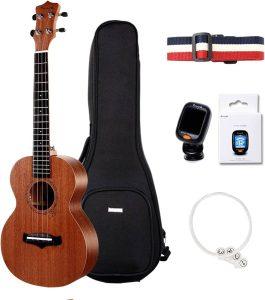 Enya KUT20 26inch Tenor Size Sapele Ukulele Set With Gig Bag, Tuner, String And Strap