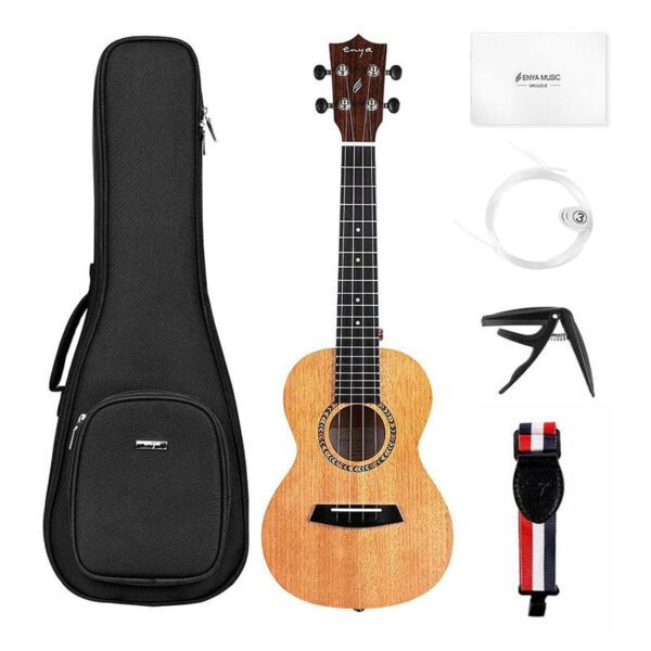 Enya EUT 200A Mahogany 26inchTenor Ukulele With Capo, String , Padded Bag, Belt