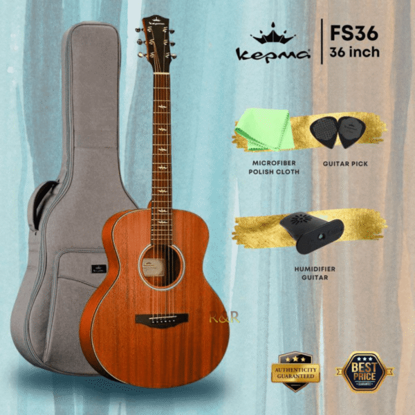 Kepma FS36 AA Solid Sitka Top 36” Acoustic Guitar Walnut