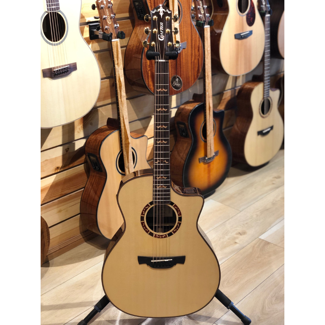 Untitled design (27) Crafter STG G-16ce Pro Soldi Top Semi-Acoustic Guitar With Padded Gig Bag - Image 1