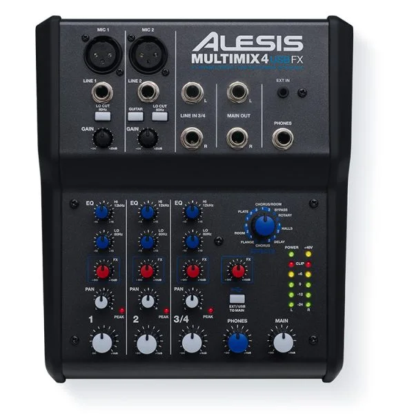 Alesis Multimix 4 USB FX Mixer with USB & Effects