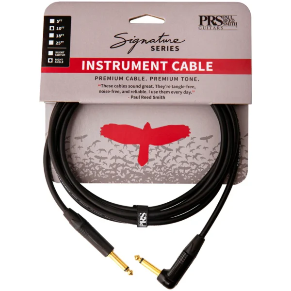 One of the Most Trusted Music Shops in Nepal | R&R Music 128 PRS Signature Straight to Right Angle Instrument Cable - 25 foot