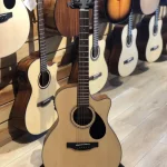 Kepma Eace Semi-acoustic Guitar With Free Capo, Strings sets and Kepma Padded Bag And Cable ( Natural )