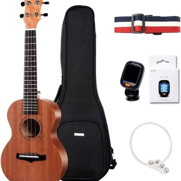 One of the Most Trusted Music Shops in Nepal | R&R Music 138 Enya KUC20 24" Concert Size Sapele Ukulele Set With Gig Bag, Tuner, String And Strap