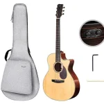 Enya Q1M Solid Sitka Spruce (A) 41 inch GA Transacoustic guitar with 25 mm Gig Bag