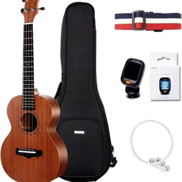 Enya KUT20 26inch Tenor Size Sapele Ukulele Set With Gig Bag, Tuner, String And Strap
