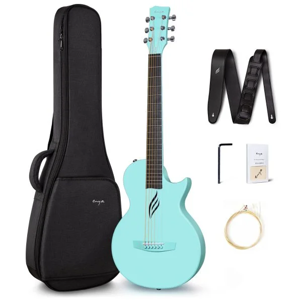 One of the Most Trusted Music Shops in Nepal | R&R Music 84 Enya Nova Go 35inch Carbon fiber guitar with Padded Bag and Strap (BLUE)