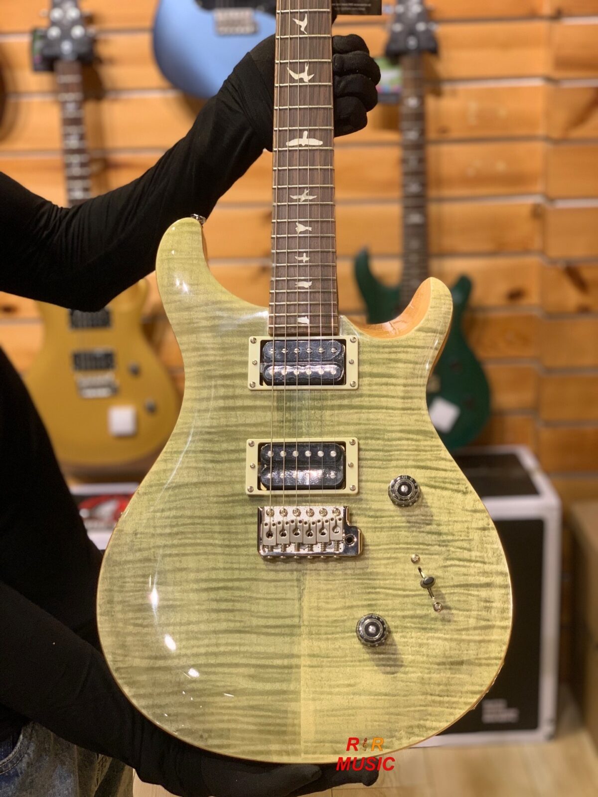 PRS SE Custom 24 Electric Guitar Limited Edition [Trampas Green] - Image 4