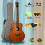 Kepma FS36 AA Solid Sitka Top 36” Acoustic Guitar Walnut