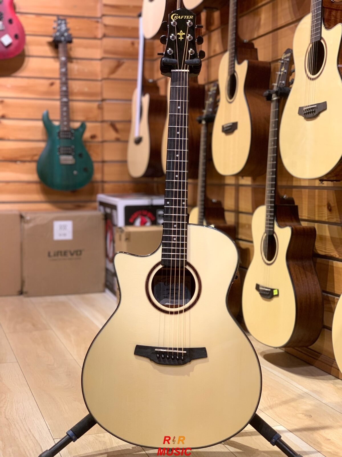 Crafter HG250ce Left Handed Acoustic Electric Guitar - Image 2