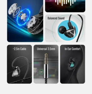 Takstar TS-2300 In-Ear Monitor Earphones (BLACK) 3 1695173018353710 1