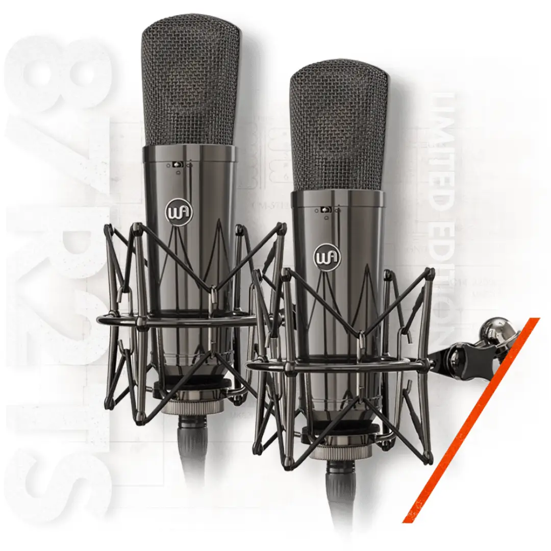 Untitled design (17) Warm Audio WA-87 R2 Large-Diaphragm FET Condenser Microphone | Titanium Pair
