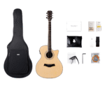 Enya EAG40C Semi Acoustic Guitar with Padded Bag And Accessories - Image 2