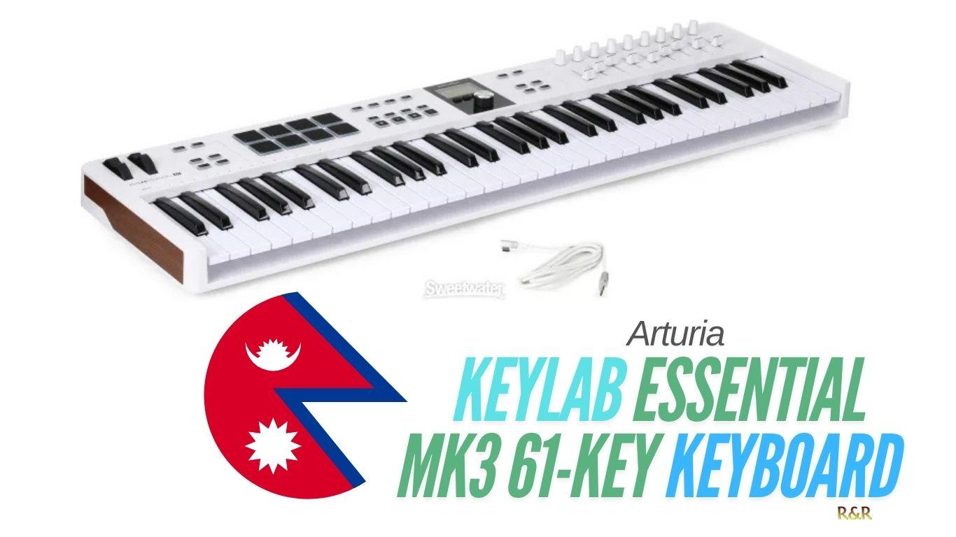 Authorized Distributor | Arturia KeyLab Essential mk3 61-Key Keyboard Controller In Nepal. (White) 1 KeyLab Essential mk3 61-Key Keyboard